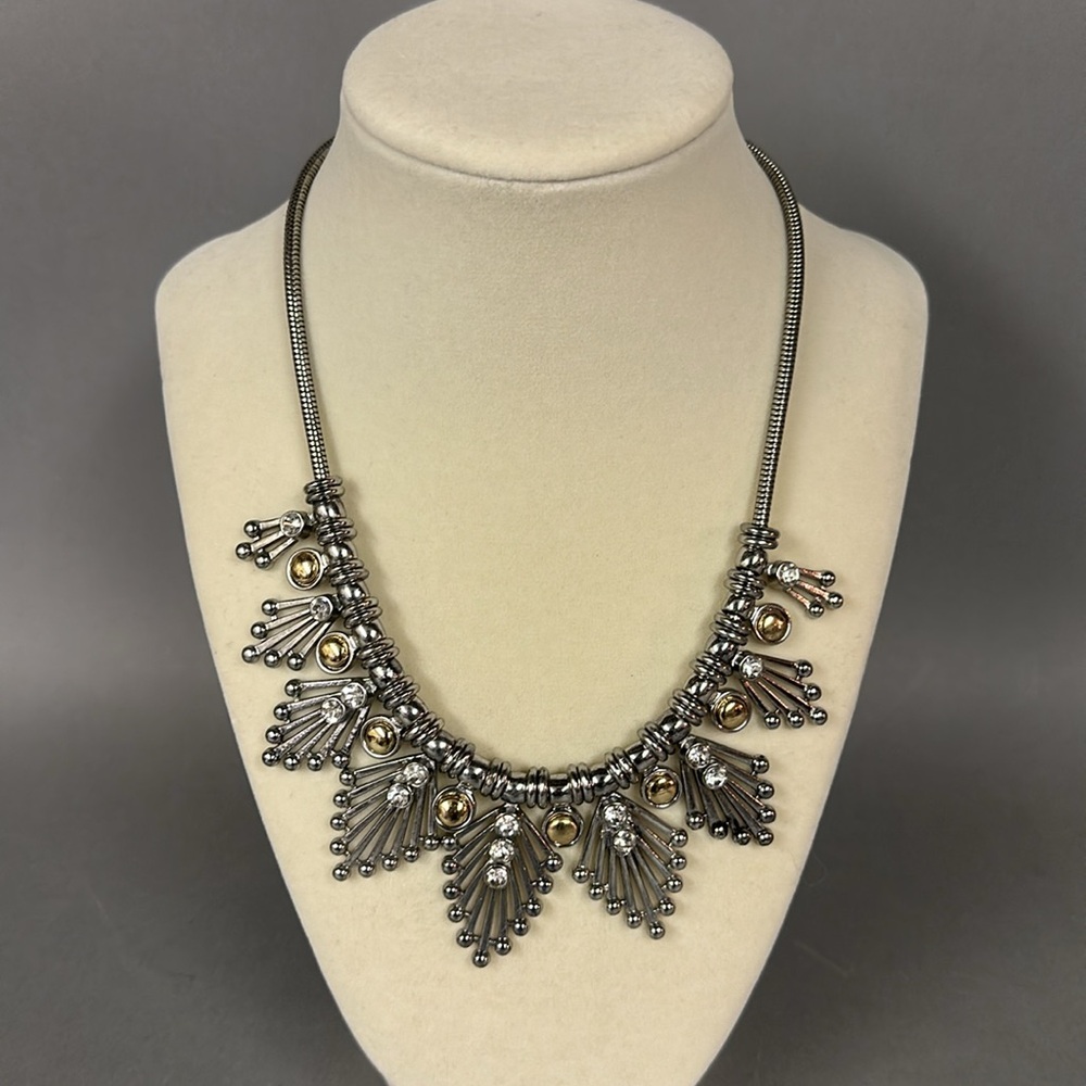 Silver & Gold Tone Statement Necklace